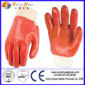 PVC coated knit wrist anti-acid safety glove